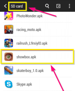 Run ShowBox APK From SD Card